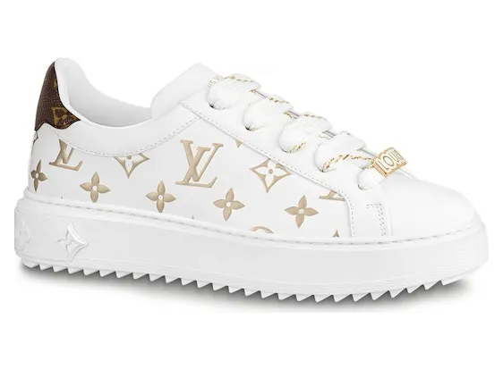 Louis Vuitton Time Out Debossed Monogram Leather White Gold (W) (1A9HAX)