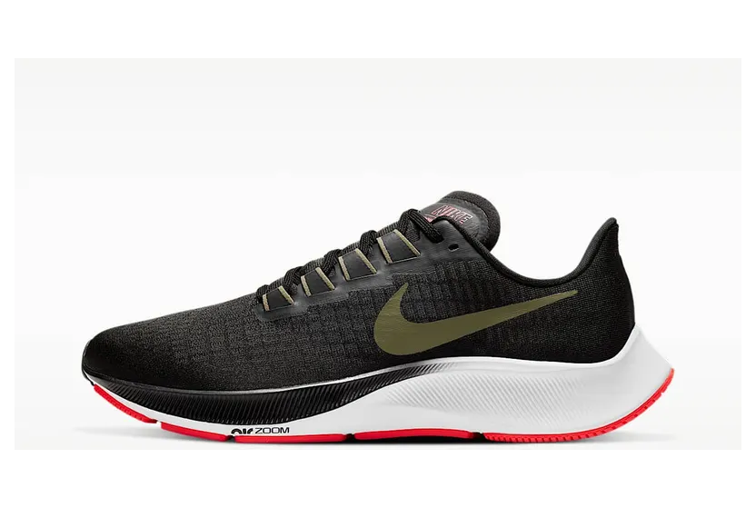 Nike Air Zoom Pegasus 37 “Black / Olive Aura / Laser Crimson / Medium Olive” (BQ9646-004)