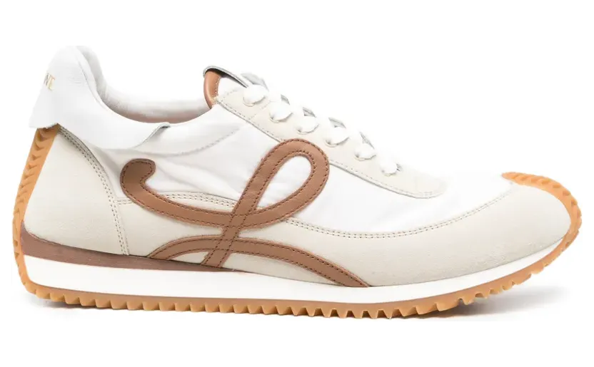 LOEWE Flow Runner 2.0 in nylon and suede sneakers – Wit (LFR2282X06)