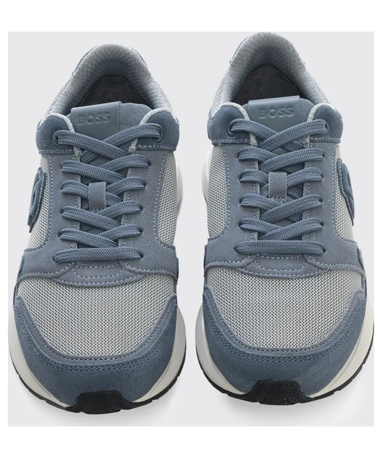 Boss Mesh and Suede Sneakers Denim (50554612460) (3)
