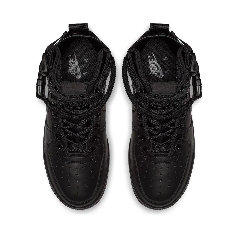 Nike Air Force 1 Triple Black Leather (W) Black/Black-Black (857872-005)
