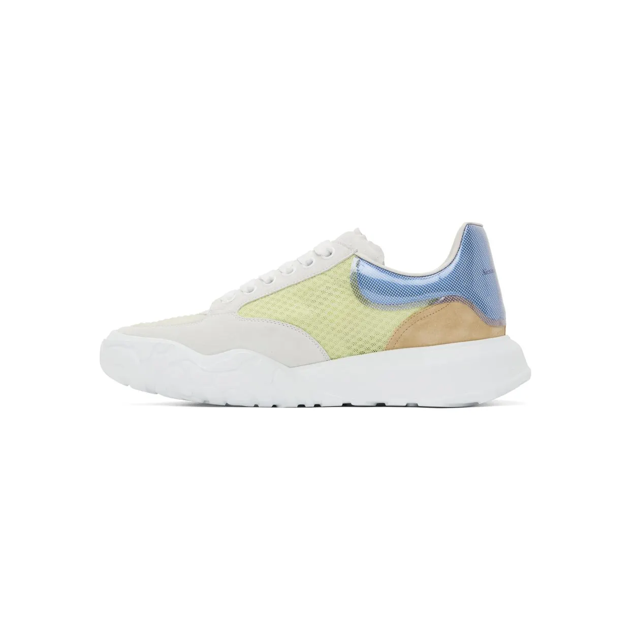 Alexander McQueen SSENSE Exclusive Off-White & Blue Court Trainer 3811 L./W/C./B./W/B. (662662W4QH2) (3)