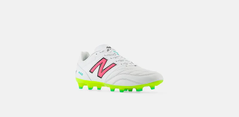 New Balance 442 v2 Team FG White Hi-Lite Neon Pink (MS42FWH2)
