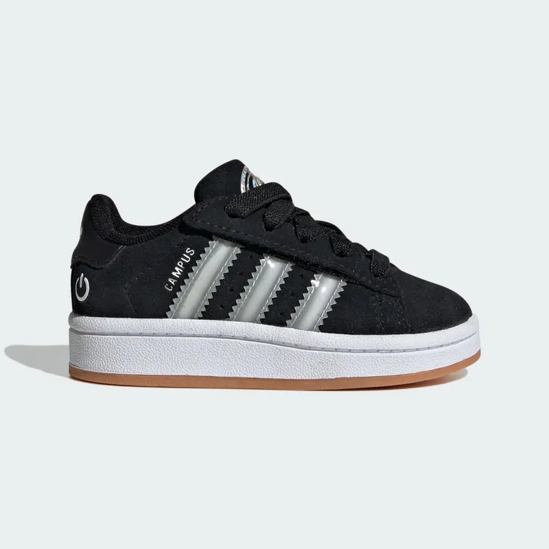 adidas Campus 00s Led Lights Comfort Closure Elastic Lace Shoes Kids “Core Black / Cloud White / Yellow” (JS1275)