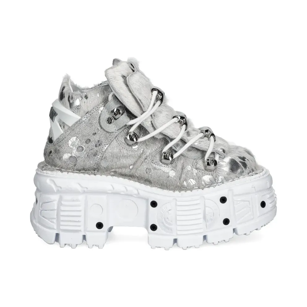 NEW ROCK Pelo Calvas Blanco Plata, Tank Blanco Torn with plateauzool – Grey (M106C172)