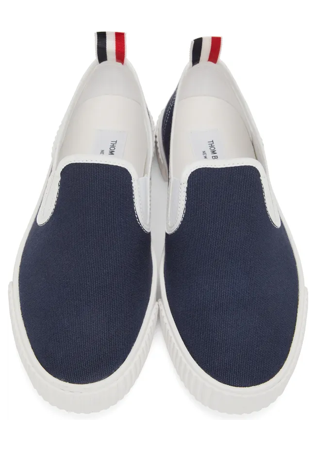 Thom Browne White Slip-On Heritage Sneakers (MFL064A-01588) (5)