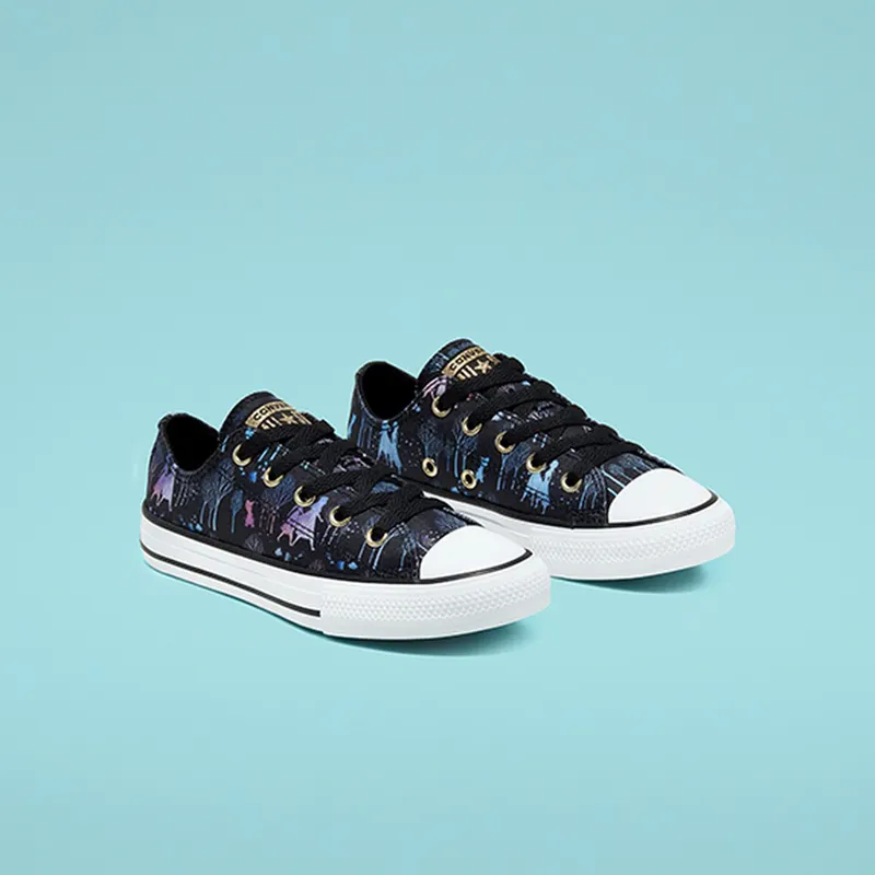 Converse Chuck Taylor All-Star Low Frozen 2 Black (PS) Black/Multi-White (367361F)