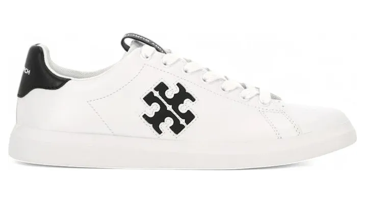 Tory Burch Double T Howell Court Sneaker Titanium White/Black (149728-101)