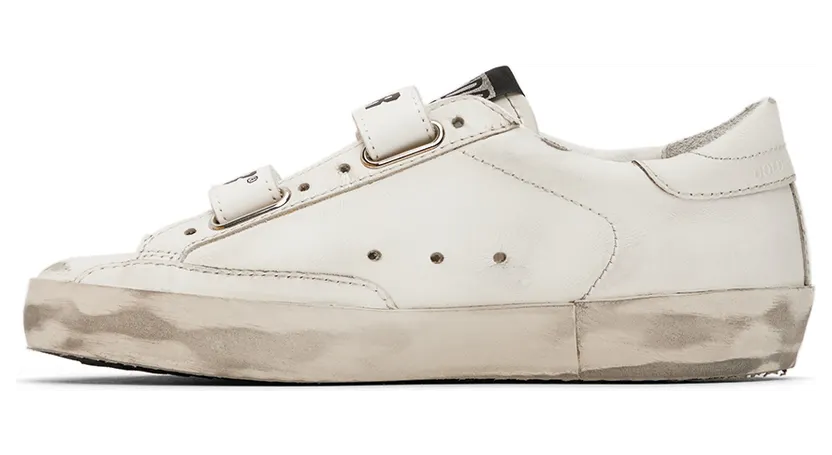 Golden Goose Kids White Old School Velcro Sneakers (GYF00111.F000419.10100) (3)