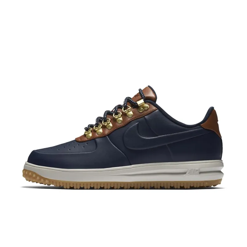 Nike Lunar Force 1 Duckboot Low Obsidian Saddle Brown Obsidian/Saddle Brown-Light Bone-Obsidian (AA1125-400)