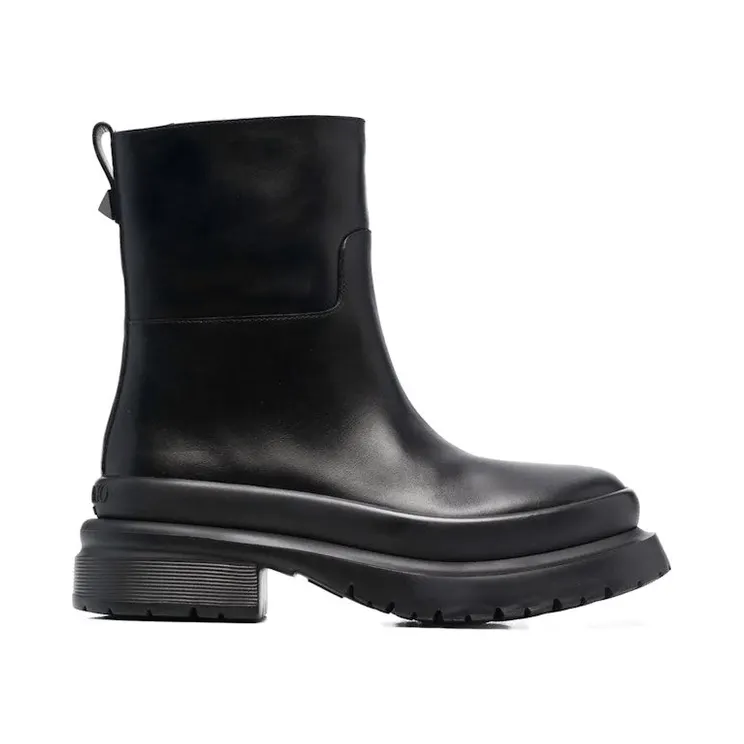 Valentino Rockstud Almond-Toe Ankle Boots Black (WY0S0E82YYB0NO)