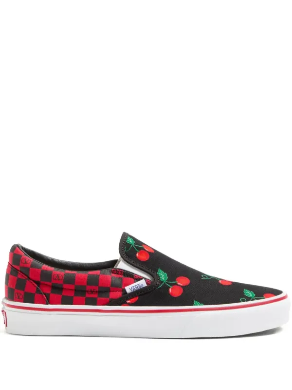 Valentino Garavani x Vans Slip-On-Sneakers mit Cherryfic-Print – Black (YS0M96ECE)