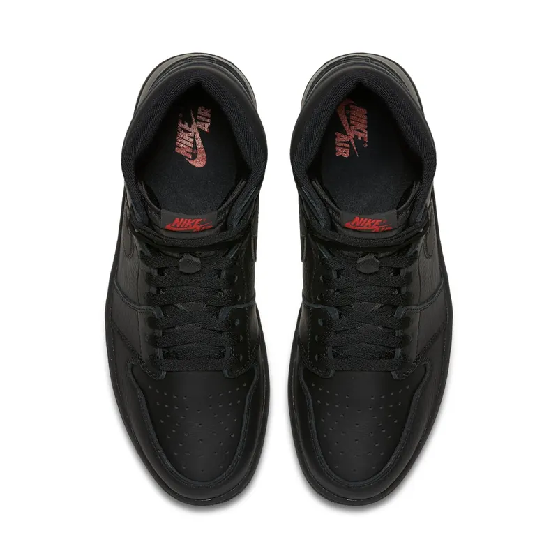 Jordan 1 Retro High OG Black Black/University Red (555088-022)