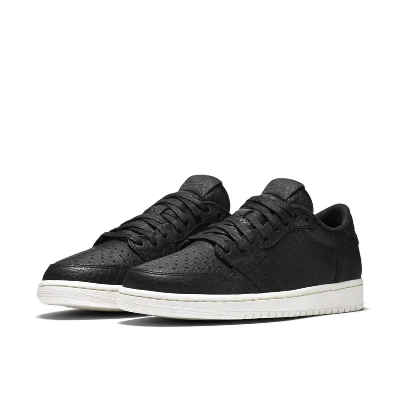 Jordan 1 Retro Low Swooshless Black Black/Black-Sail (848775-005)