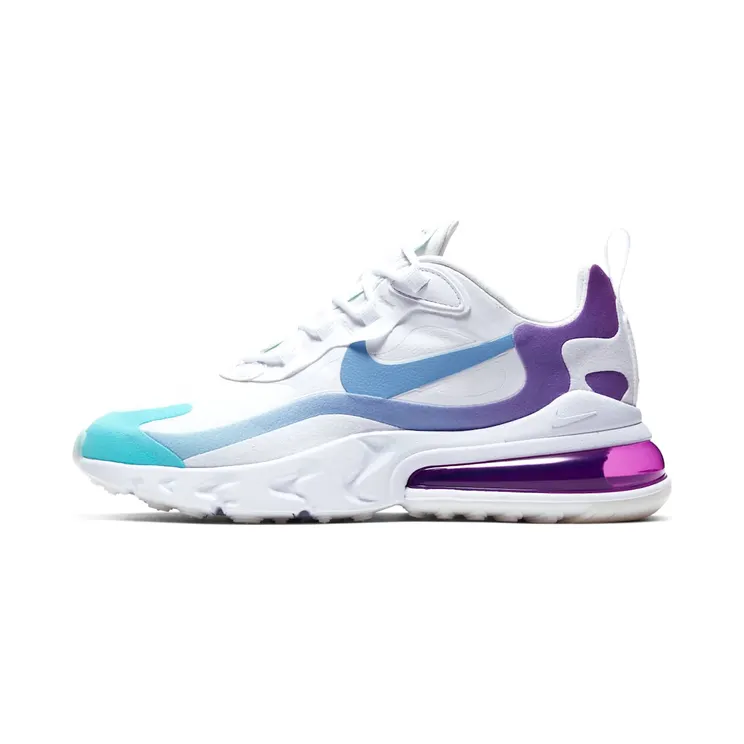 Nike Air Max 270 React Gradient Shift (W) “White / Aurora Green / Vivid Purple / Light Blue” (AT6174-102)