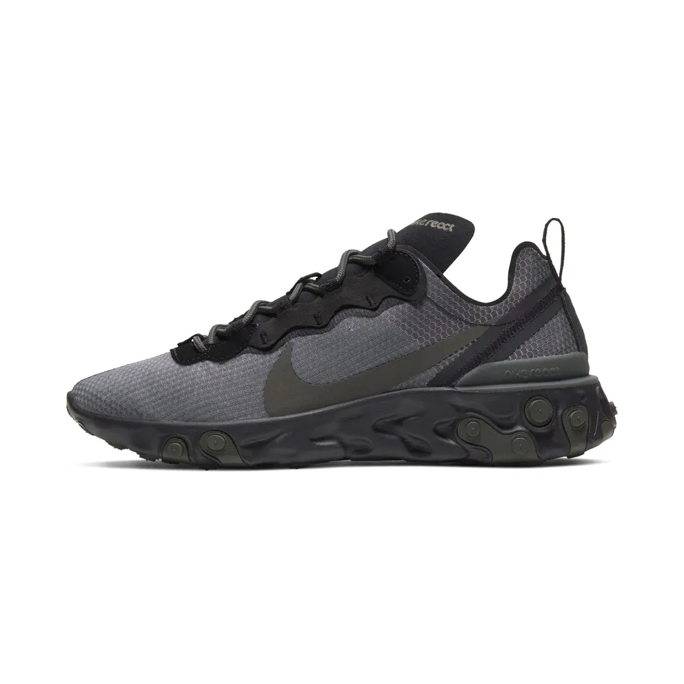 Nike React Element 55 “Black / Medium Olive / Sequoia” (BQ6166-010)