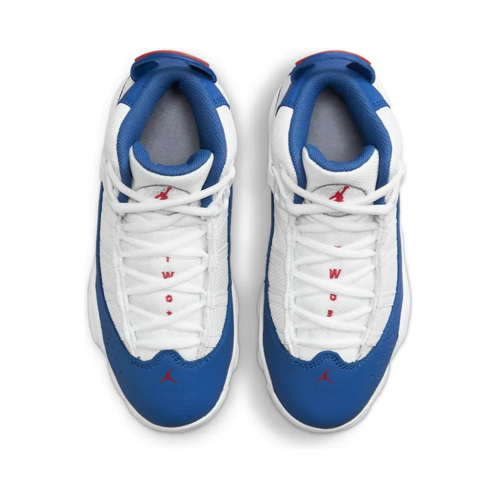 Jordan 6 Rings White University Red Light Steel Grey True Blue (323432-140)