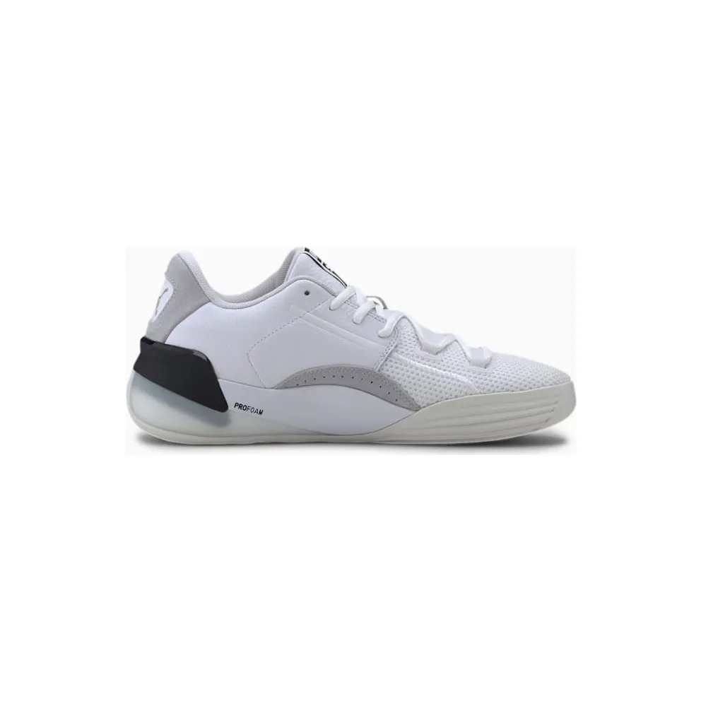 Puma Clyde Hardwood Basketballschuhe Weiß/Schwarz (193663-01)