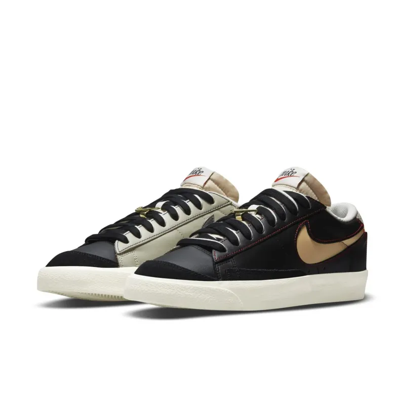 Nike Blazer Low 77 Black Natural Removable Swoosh (DH4370-001)