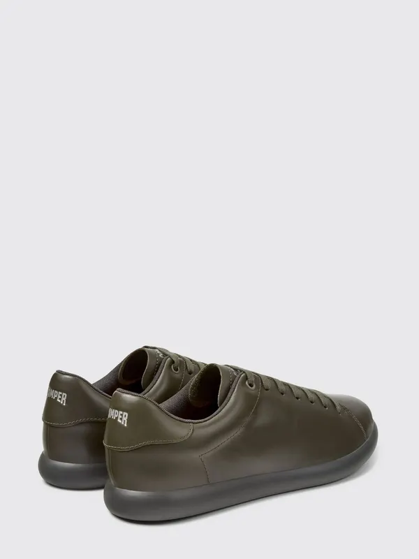 Camper Pelotas Soller Low-Top in Smooth Leather with Embossed Rear Logo Green (K101003-014PELOTASSOLLER0)