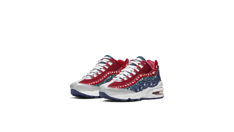 Nike Air Max 95 Christmas Sweater (GS) Red/White/Blue (CT1593-100)