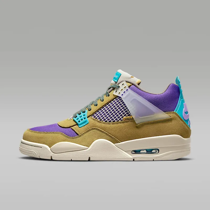 Air Jordan x Union 4 Desert Moss (2021) – “Desert Moss / Dark Iris / Light Bone / Turquoise Blue” (DJ5718-300)