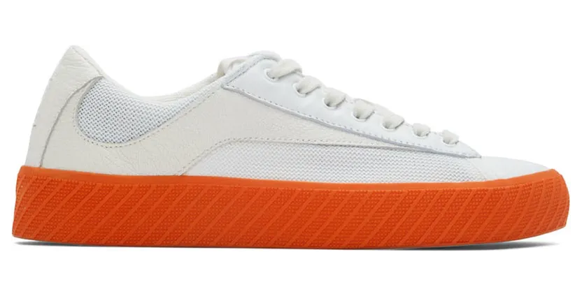 BY FAR Off-White & Orange Rodina Low-Top Sneakers (22SSROATGWGRL)