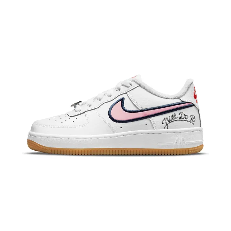 Nike Air Force 1 Low LV8 Just Do It White Pink Glaze (GS) (DB4542-100)