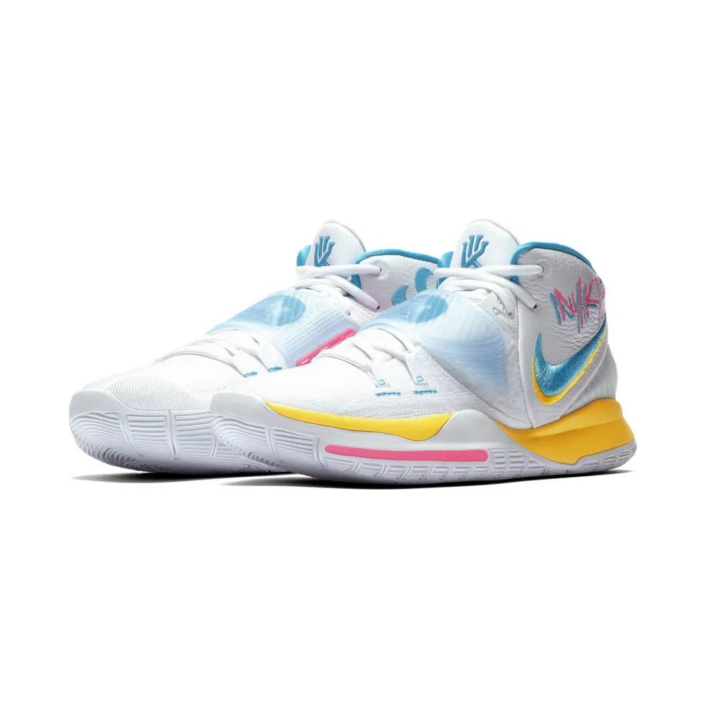 Nike Kyrie 6 90s White/Opti Yellow-Digital Pink-Blue Fury (BQ4630-101)