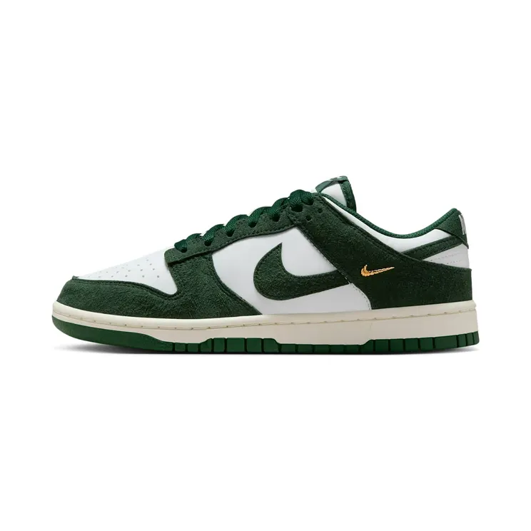 Nike Dunk Low Mini Swoosh – “Summit White / Sail / Metallic Gold / Gorge Green” (IB4417-100)