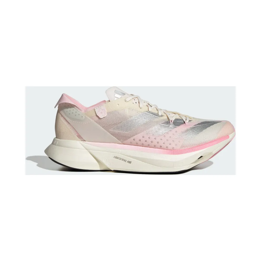 adidas Adizero Adios Pro 3 Chalk White Silver Metallic Clear Pink (IG6425)