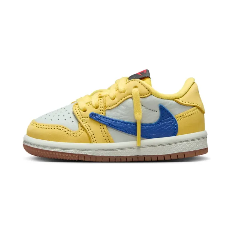 Jordan 1 Retro Low OG SP Travis Scott “Canary / Light Silver / Gum Medium Brown / Racer Blue” (DZ5908-700)