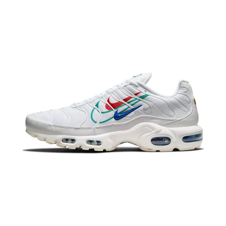Nike TN Air Max Plus Multi Swoosh White (2021) “White / Green Noise / University Red / Game Royal” (DN6994-100)