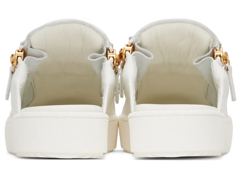 Giuseppe Zanotti White Gail Cut Sneakers (RS10043 88912) (4)