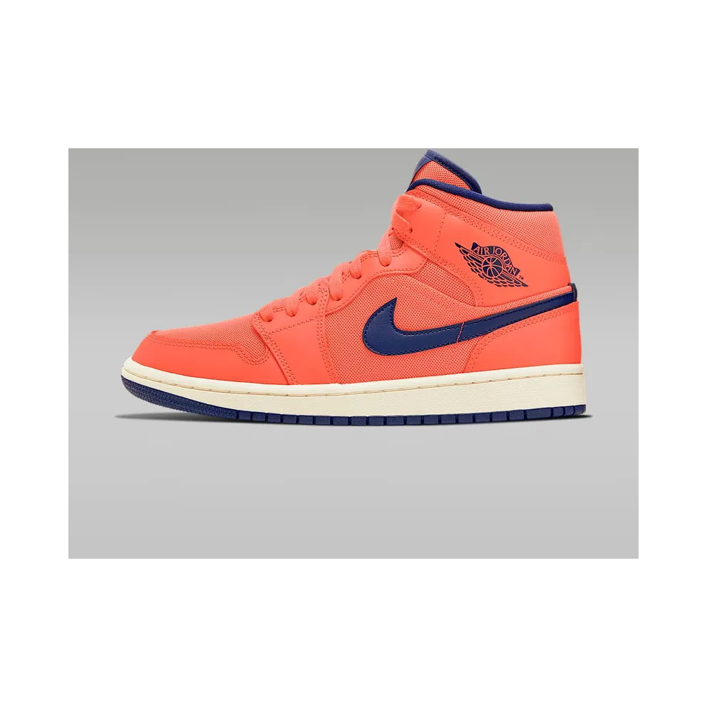 Jordan 1 Mid Turf Orange Blue Void (W) Turf Orange/Blue Void-Light Cream (CD7240-804)