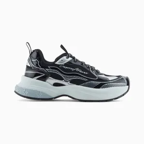 Armani Sneakers With Laminated Details And Signature Logo (EW003056-AF19766-MC372)