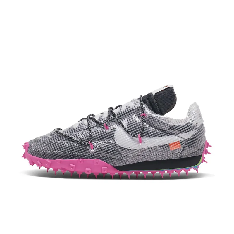 Nike Waffle Racer Off-White Black (W) Black/Laser Fuchsia-White (CD8180-001)