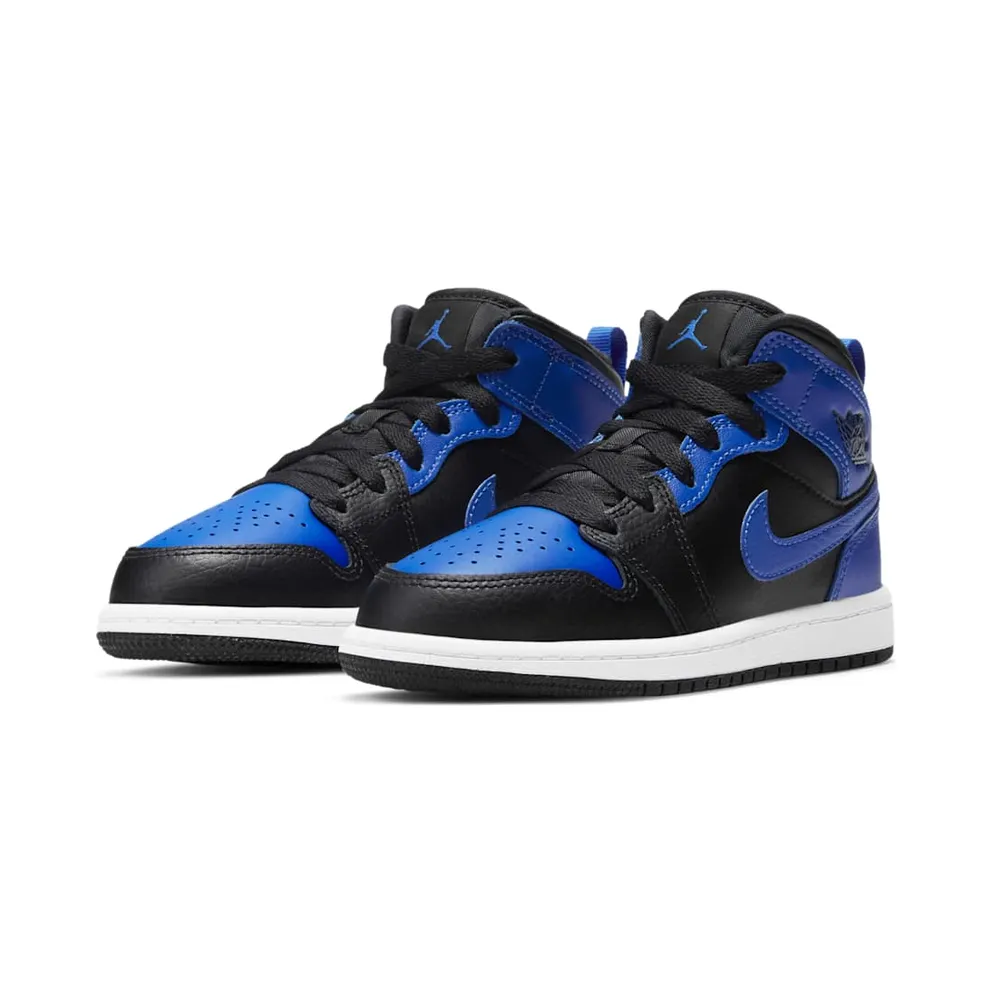 Jordan 1 Mid Hyper Royal (PS) Black/Hyper Royal-White (640734-077)
