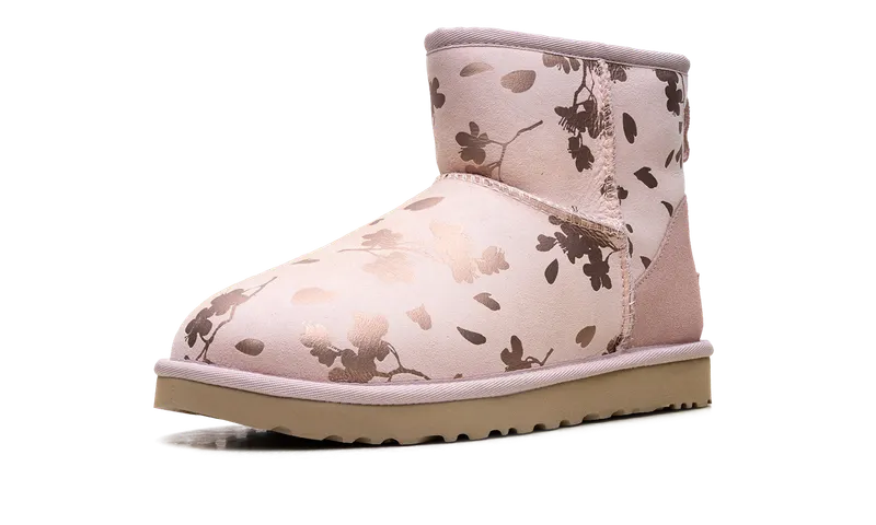 Ugg Classic Mini “Floral Foil Pink Red Fleece Lined” (1118163-SLPN)