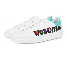Moschino Sneakers Aus Kalbsleder Geometric Logo (POLMB15062G1CGAB10A)