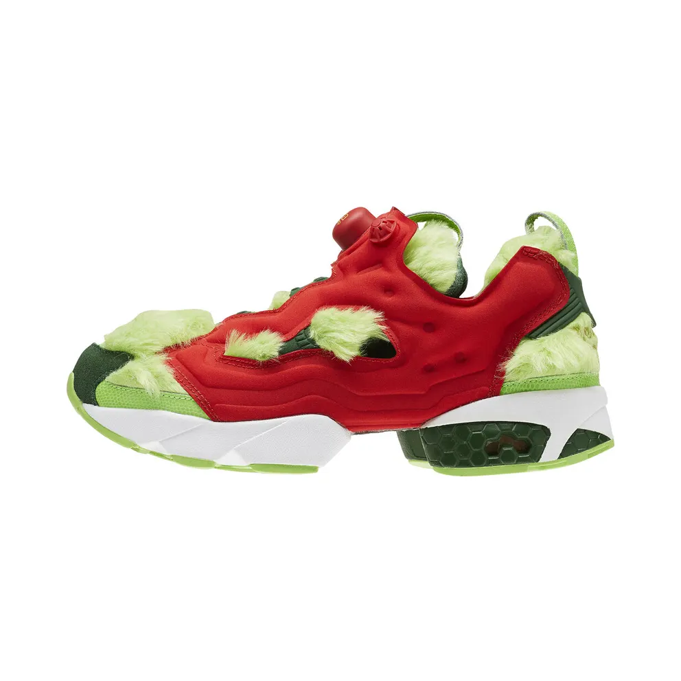 Reebok Instapump Fury Grinch Semi Solar Green/Scarlet-Pine Green-Gold Metallic (Other Brands Reebok)