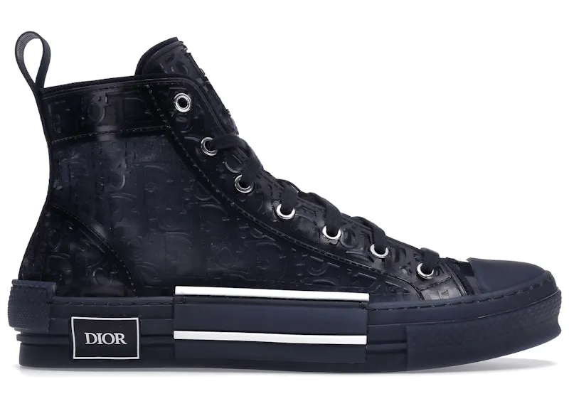 Dior B23 High Top Blue Raised Oblique (3SH129ZOO_H565)