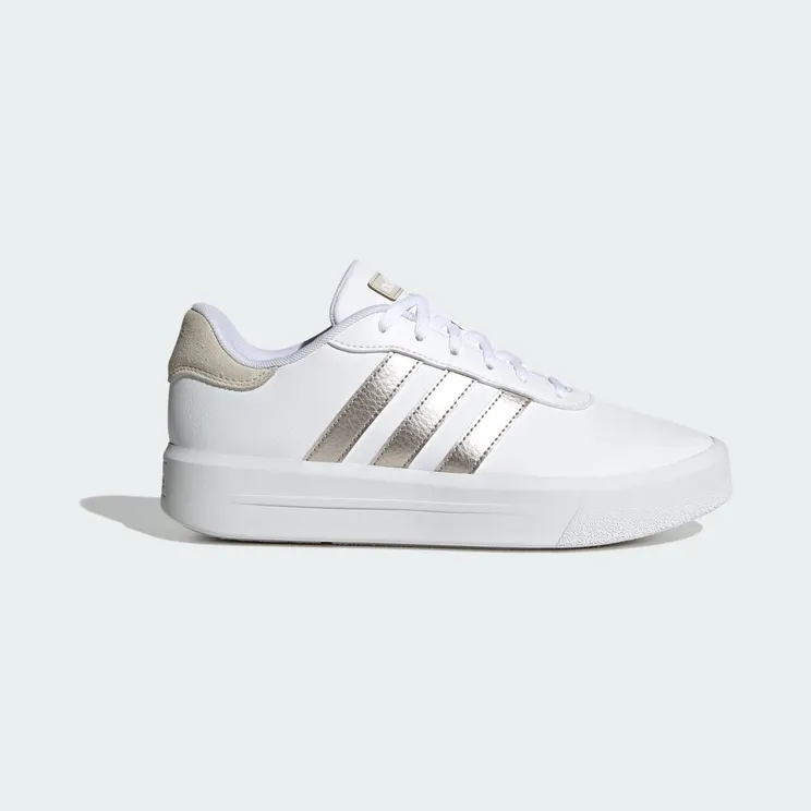 adidas Court Platform Cloud White / Champagne Met. / Aluminium (ID1969)