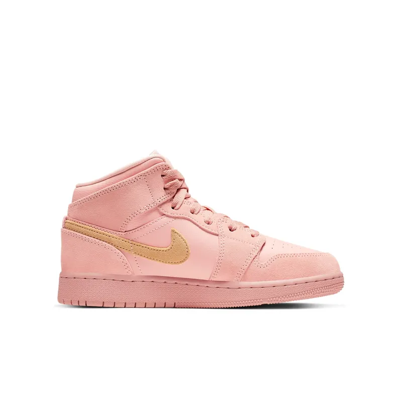 Jordan 1 Mid Coral Gold (GS) Coral Stardust/Club Gold-Coral Stardust (BQ6931-600)
