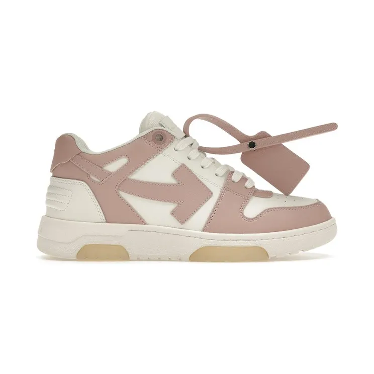 OFF-WHITE Out Of Office “OOO” Low Tops White Pink (OWIA259S22LEA0010130)