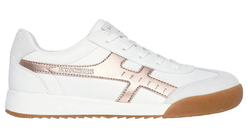 Skechers Zinger – Metallic Roads Sneaker Wit/Roos Goud
