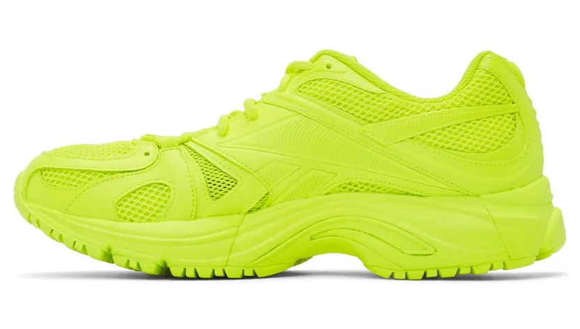 VETEMENTS Yellow Reebok Edition Artisanal Logo Spike Runner 200 NEON YELLOW (UE51SN200Y) (3)