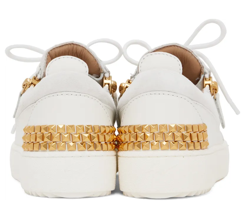 Giuseppe Zanotti White Camoscio Sneakers (RW20010 92981) (2)