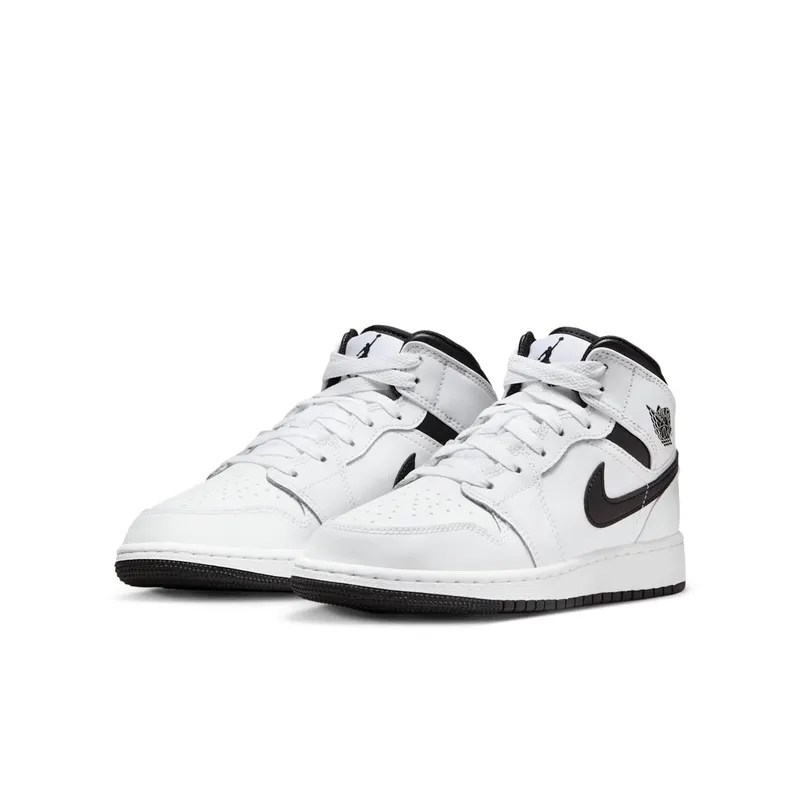 Air Jordan 1 Mid GS “White/Black” (DQ8423-132)