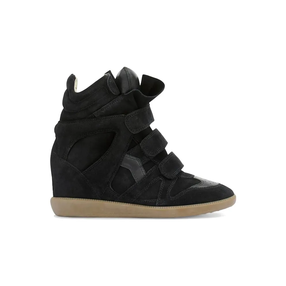 Isabel Marant Bekett Leather Wedge Sneakers Black (BK0010FA-A1E19S-01BK)